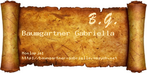 Baumgartner Gabriella névjegykártya