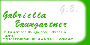 gabriella baumgartner business card